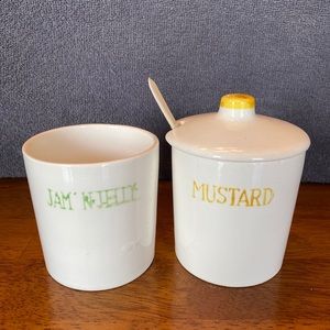 Vintage Mustard jar & Jam N Jelly open jar